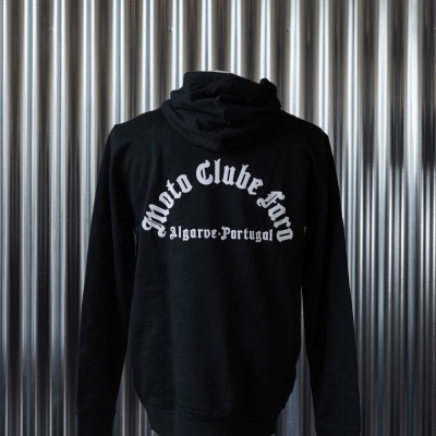 Sweatshirt com Capuz Preta | Moto Clube Faro Sweatshirt com Capuz Preta | Moto Clube Faro