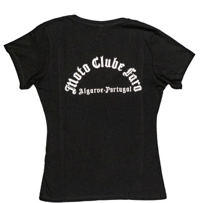 T-shirt decote em Bico Senhora | Moto Clube Faro
