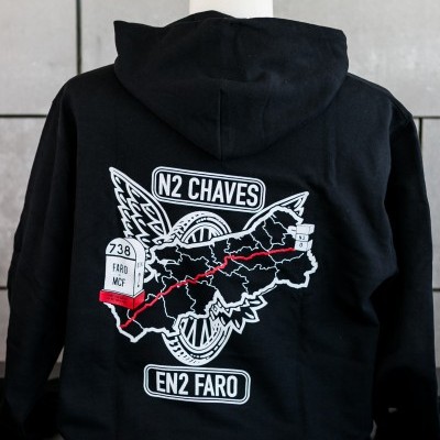 Sweatshirt com capuz Estrada Nacional Nº2 | Moto Clube Faro