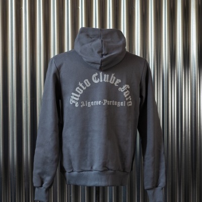 Sweatshirt com Capuz Cinza | Moto Clube Faro