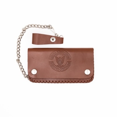 Carteira cabedal com corrente MCF