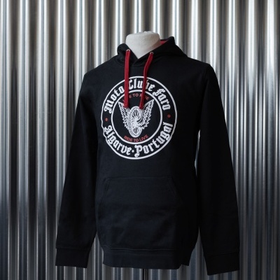 Sweatshirt com Capuz Preta | Moto Clube Faro