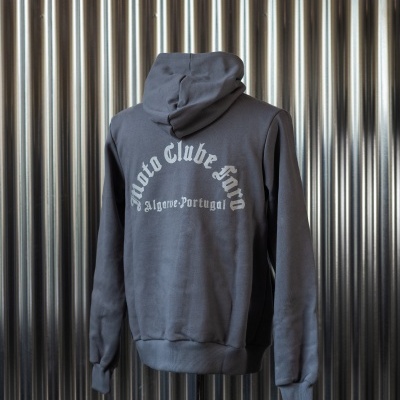 Sweatshirt com Capuz Cinza | Moto Clube Faro