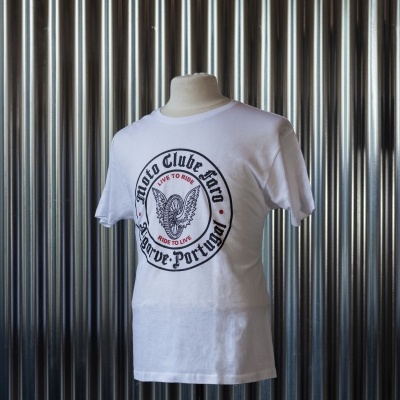 T-shirt Oficial Branca | Moto Clube Faro