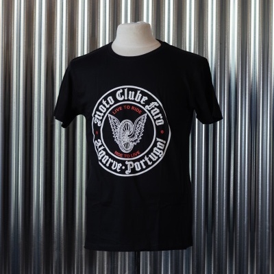T-shirt Oficial Preta | Moto Clube Faro