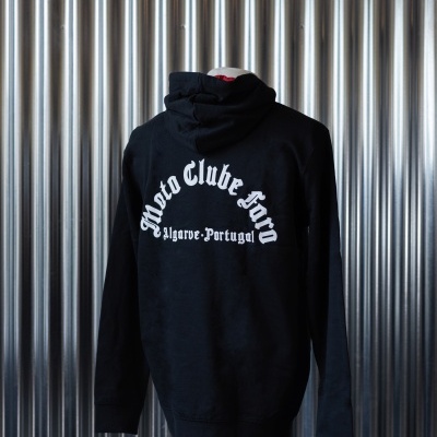 Sweatshirt com Capuz Preta | Moto Clube Faro Sweatshirt com Capuz Preta | Moto Clube Faro