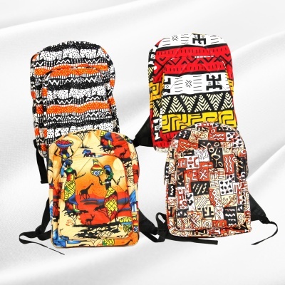 Mochila em Capulana Classic Afro