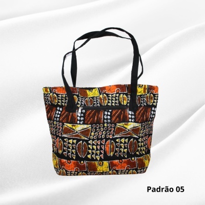 Bolsa VB Capulana Mono Padrão com asas pretas