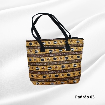 Bolsa VB Capulana Mono Padrão com asas pretas