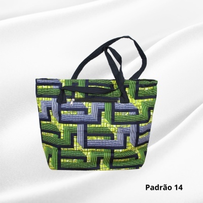 Bolsa VB Capulana Mono Padrão com asas pretas