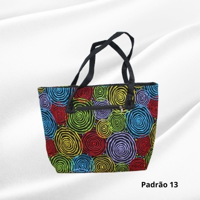 Bolsa VB Capulana Mono Padrão com asas pretas