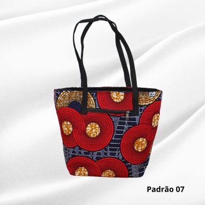 Bolsa VB Capulana Mono Padrão com asas pretas