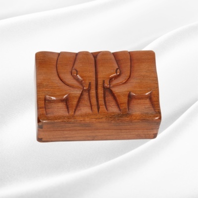 Guarda-joias Elefante Sândalo Rectangular