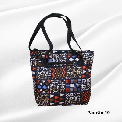 Bolsa VB Capulana Mono Padrão com asas pretas