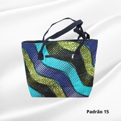 Bolsa VB Capulana Mono Padrão com asas pretas