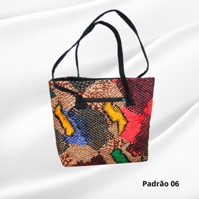 Bolsa VB Capulana Mono Padrão com asas pretas
