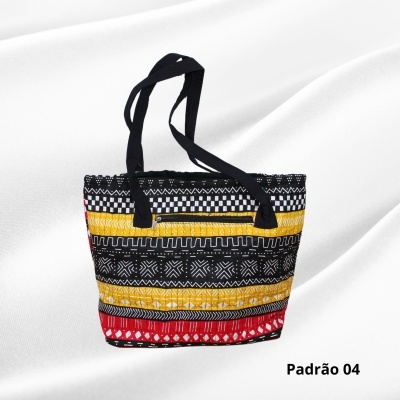 Bolsa VB Capulana Mono Padrão com asas pretas