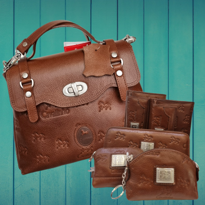 100% Pele Gravada Camel