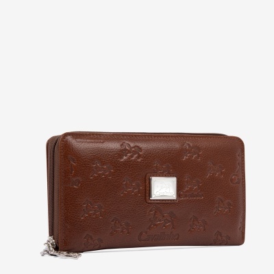 Carteira Grande Cavalo Lusitano Camel