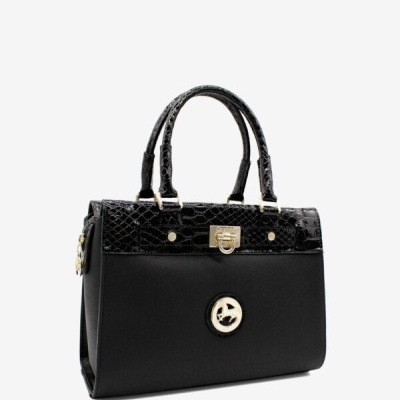 Bolsa de Ombro Cherry Blossom Preto