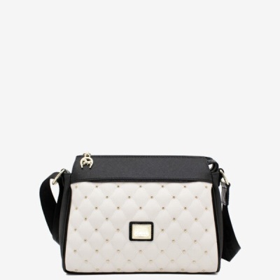 Bolsa Tiracolo Craft Branco-Preto