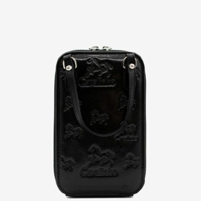 Porta-Telemóvel Cavalo Lusitano Preto