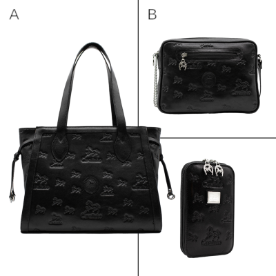 100% Pele Gravada Preto