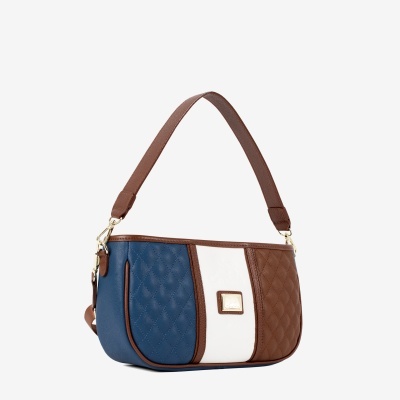 Mala de Ombro Sublime Azul-Camel
