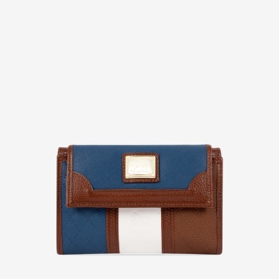 Carteira Sublime Azul-Camel