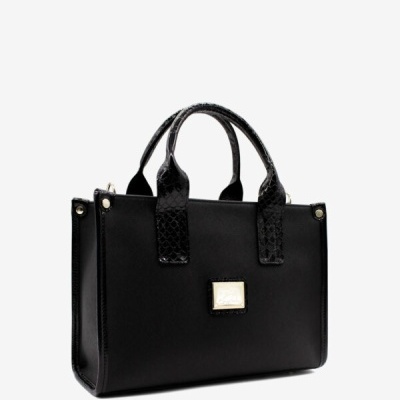 Bolsa de Mão  Cherry Blossom Preto - Cavalinho