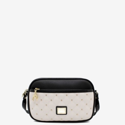 Bolsa Tiracolo Craft Branco-Preto