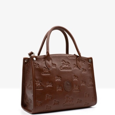 Bolsa de Mão Cavalo Lusitano Camel