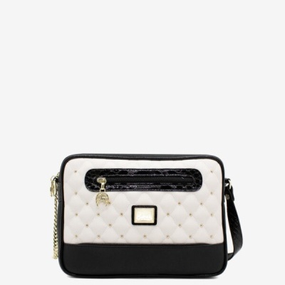 Bolsa Tiracolo Craft Branco-Preto