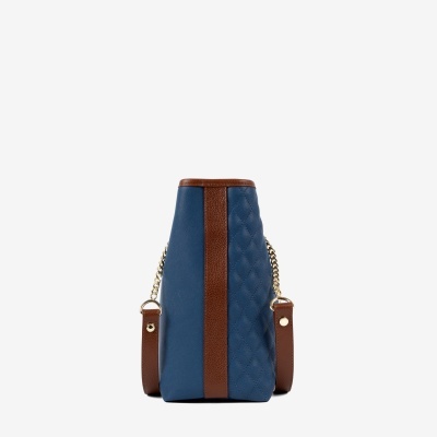 Mala de Ombro Sublime Azul-Camel