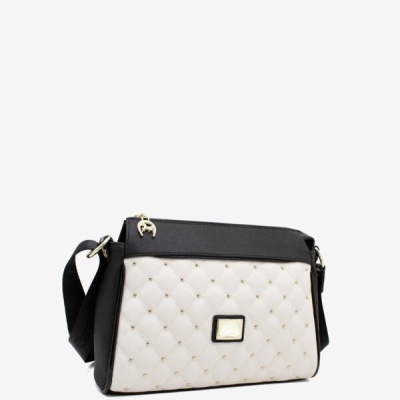 Bolsa Tiracolo Craft Branco-Preto