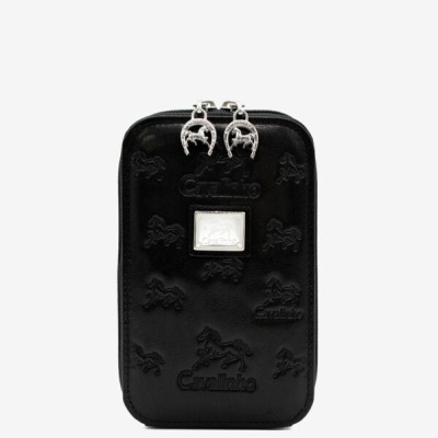 Porta-Telemóvel Cavalo Lusitano Preto
