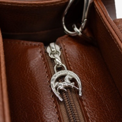 Bolsa de Mão Cavalo Lusitano Camel