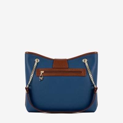 Mala de Ombro Sublime Azul-Camel