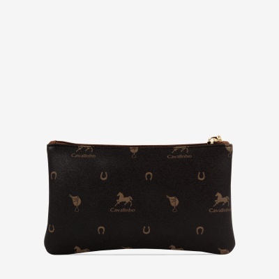 Bolsa Cosméticos Di Cavallo Preto Mel