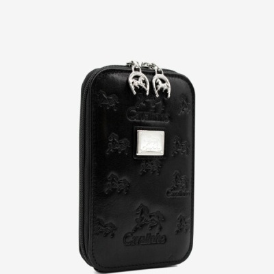Porta-Telemóvel Cavalo Lusitano Preto