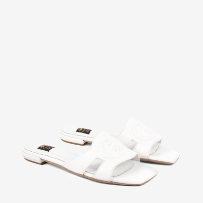 Sandália Rasa  Branco Horse by Cavalinho