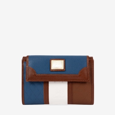 Carteira Sublime Azul-Camel
