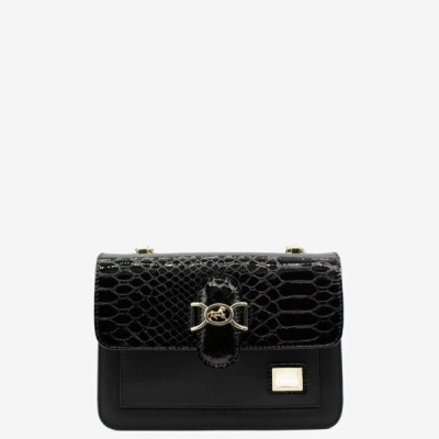 Bolsa Tiracolo Preto Cherry Blossom - Cavalinho