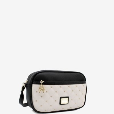 Bolsa Tiracolo Craft Branco-Preto