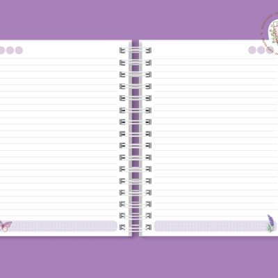 Caderno A5 Guirlanda De Lavanda