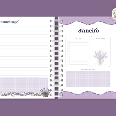 Agenda A5 Lavanda Interior