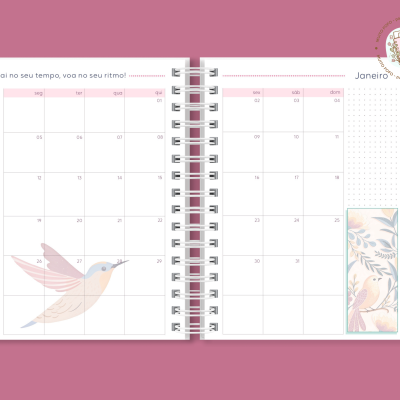 Planner Birds And Flowers