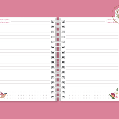 Caderno Pouse Onde Florescer