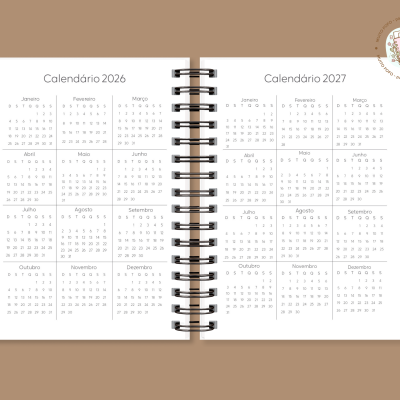 Agenda 2026 Azul com Riscas