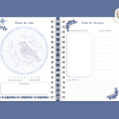 Planner Floresta Azul